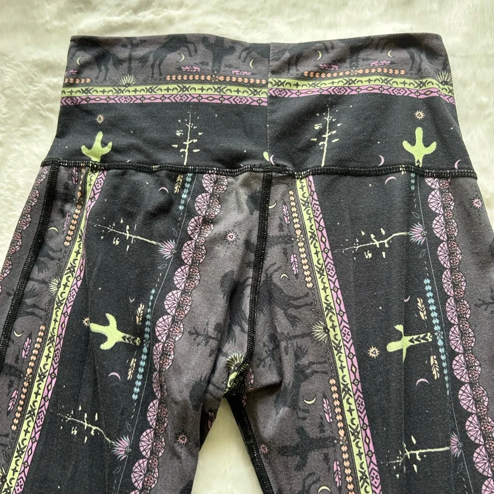 Teeki Wild and Free Western  Graphic Print Flare Bell Bottom Yoga Pants - Picture 8 of 8
